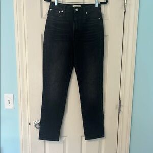 Madewell Women's Black Jeans sz 25 The High-Rise Slim Boyfriend